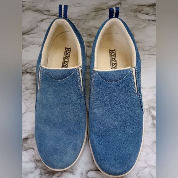 Lands' End Suede Slip On Shoes Size 8.5 - Picture 2 of 12